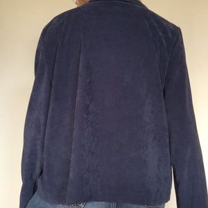 Vintage faux blue suede jacket